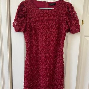 Lulu's textured red Mini Dress